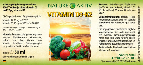 Label NA NAV Vitamin D3 K2 Tropfen